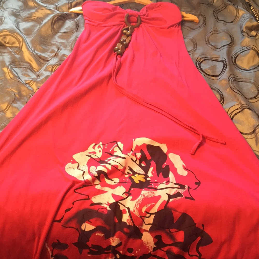 Printed maxi dress.